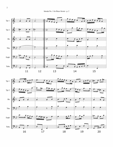 Renaissance Brass Music - Intrada 1 - Brass Sextet - Michael Altenburg image number null