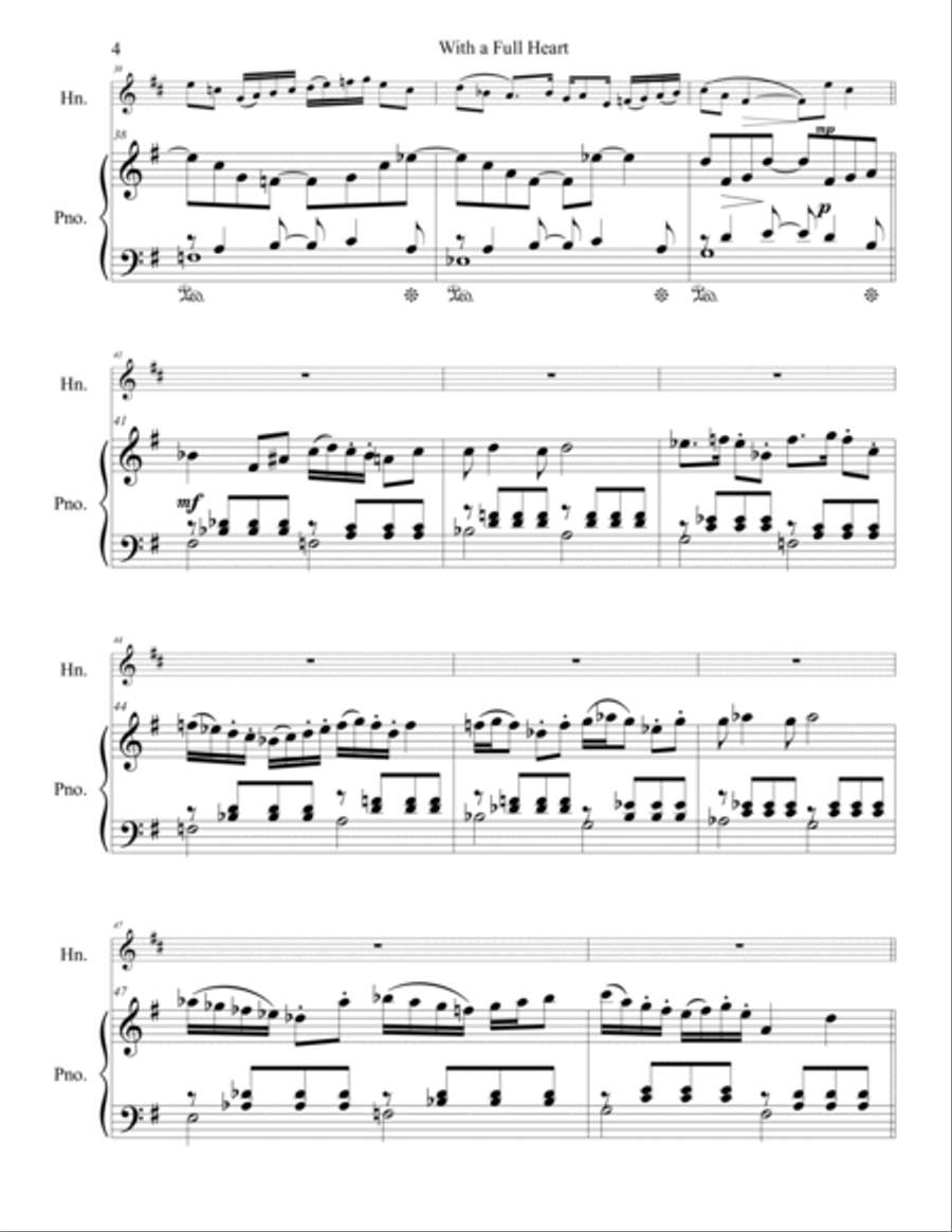 With a Full Heart Horn scores gallery preview page 5