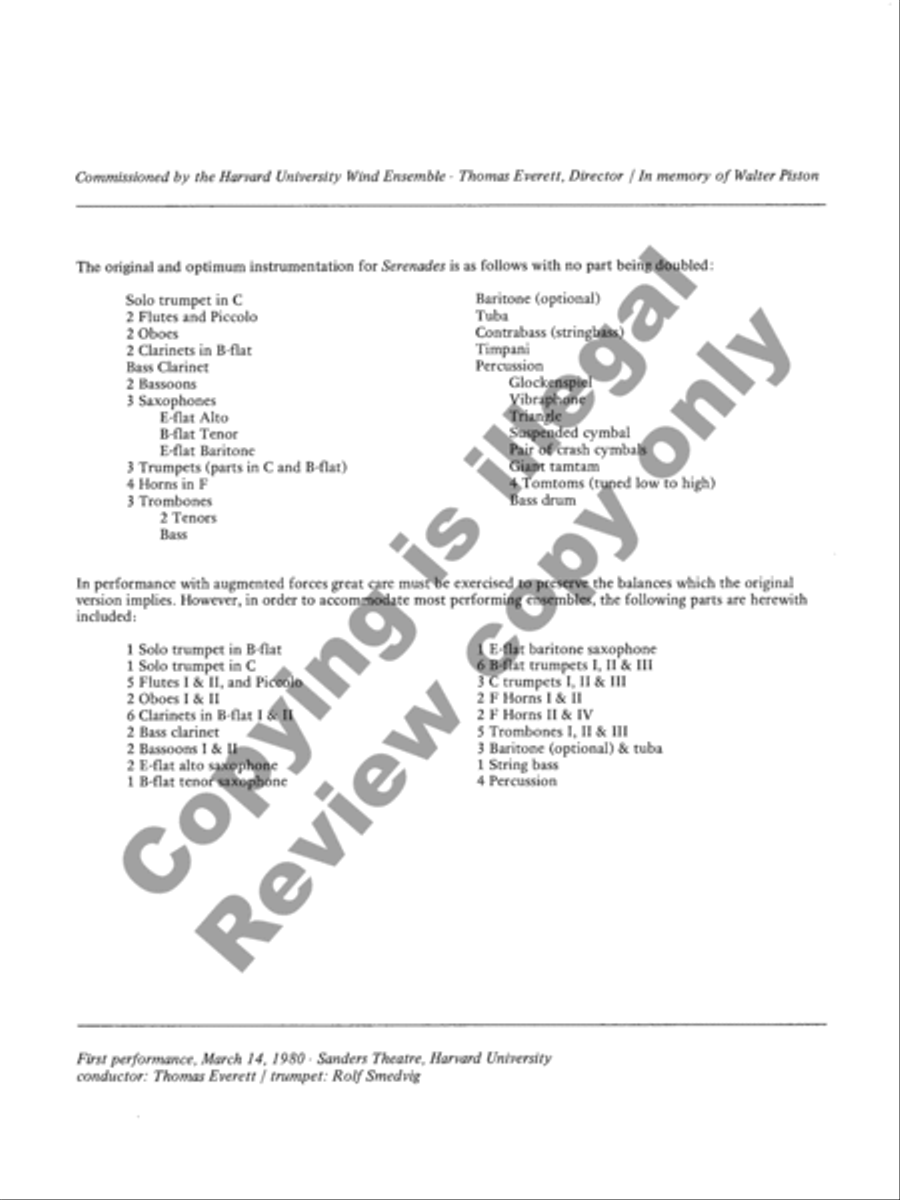Serenades Trumpet scores gallery preview page 3
