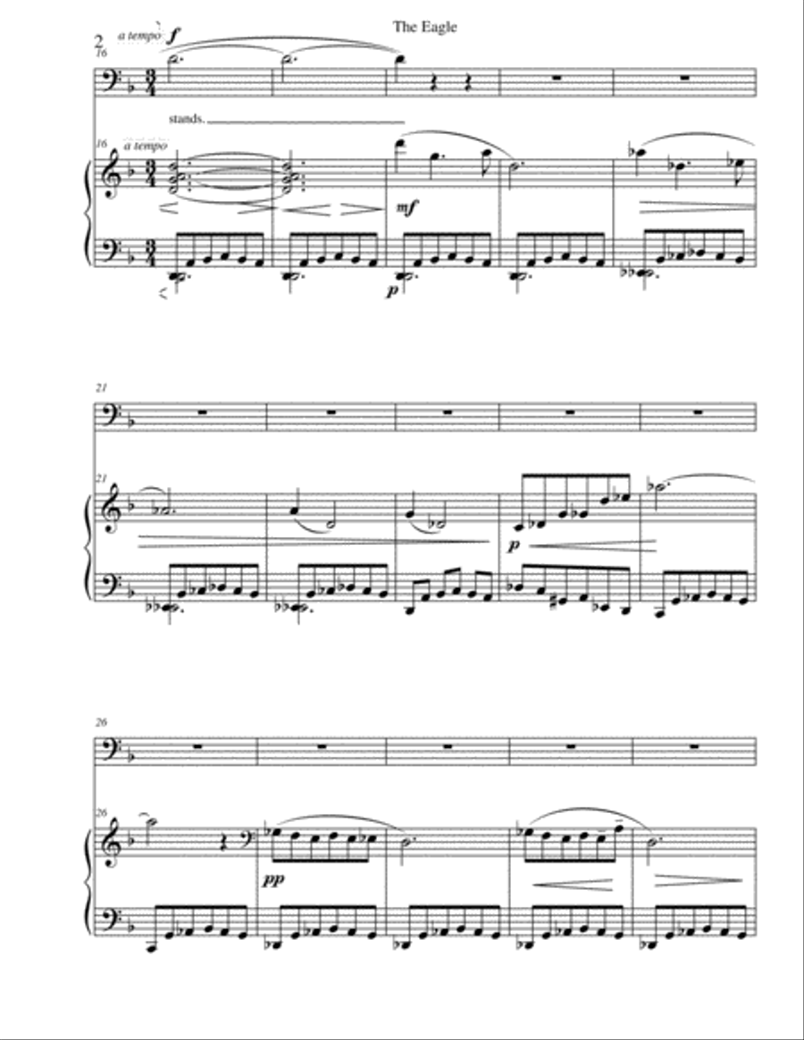 The Eagle, poem by Alfred Tennyson Voice scores gallery preview page 2