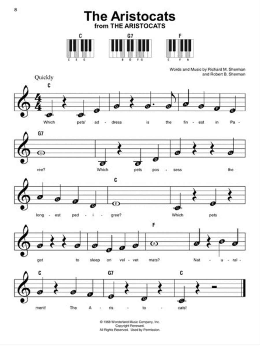 Disney – Super Easy Songbook Easy Piano scores gallery preview page 8