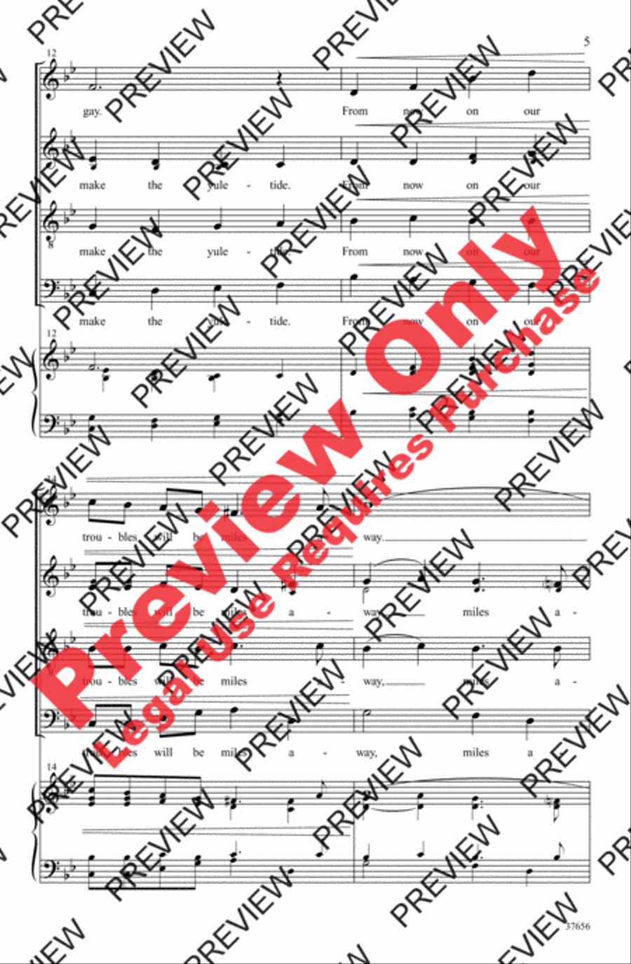 Have Yourself a Merry Little Christmas 4-Part scores gallery preview page 5