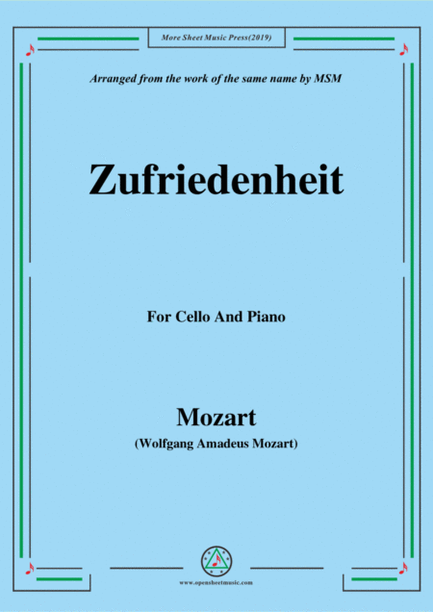 Mozart-Zufriedenheit,for Cello and Piano image number null