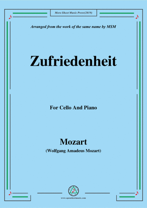 Book cover for Mozart-Zufriedenheit,for Cello and Piano