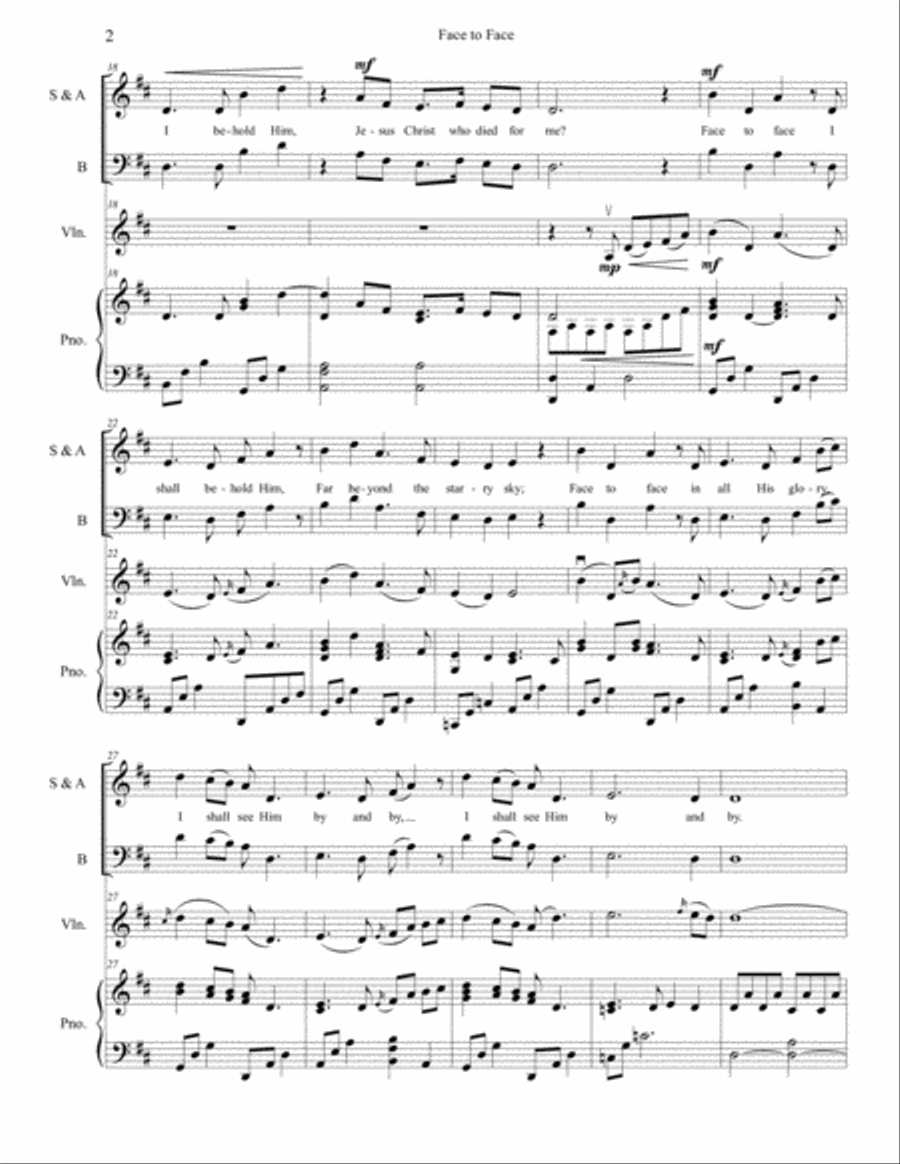 Face to Face Face to Face 3-Part scores gallery preview page 2