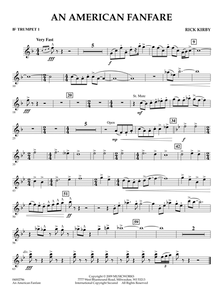 An American Fanfare - Bb Trumpet 1
