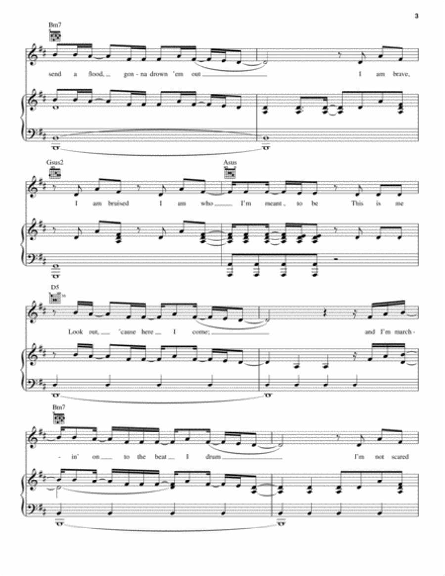 This Is Me (from The Greatest Showman) Piano, Vocal, Guitar scores gallery preview page 3