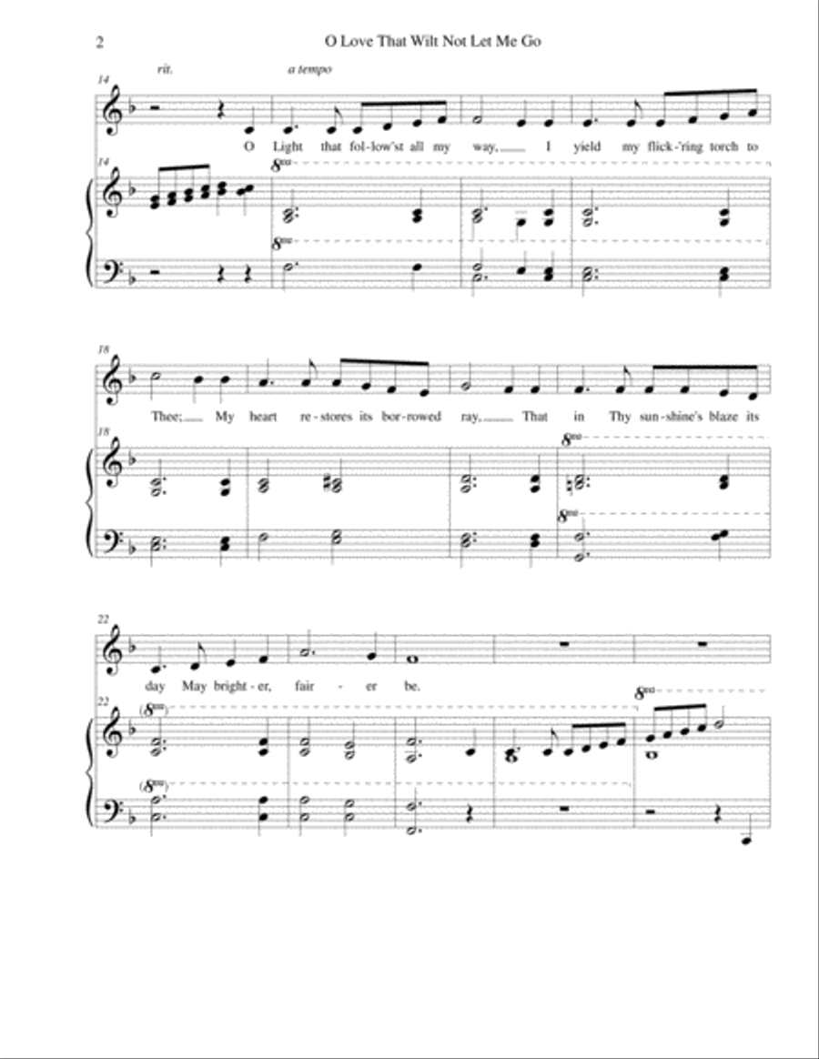 O Love That Wilt Not Let Me Go Voice Solo scores gallery preview page 2
