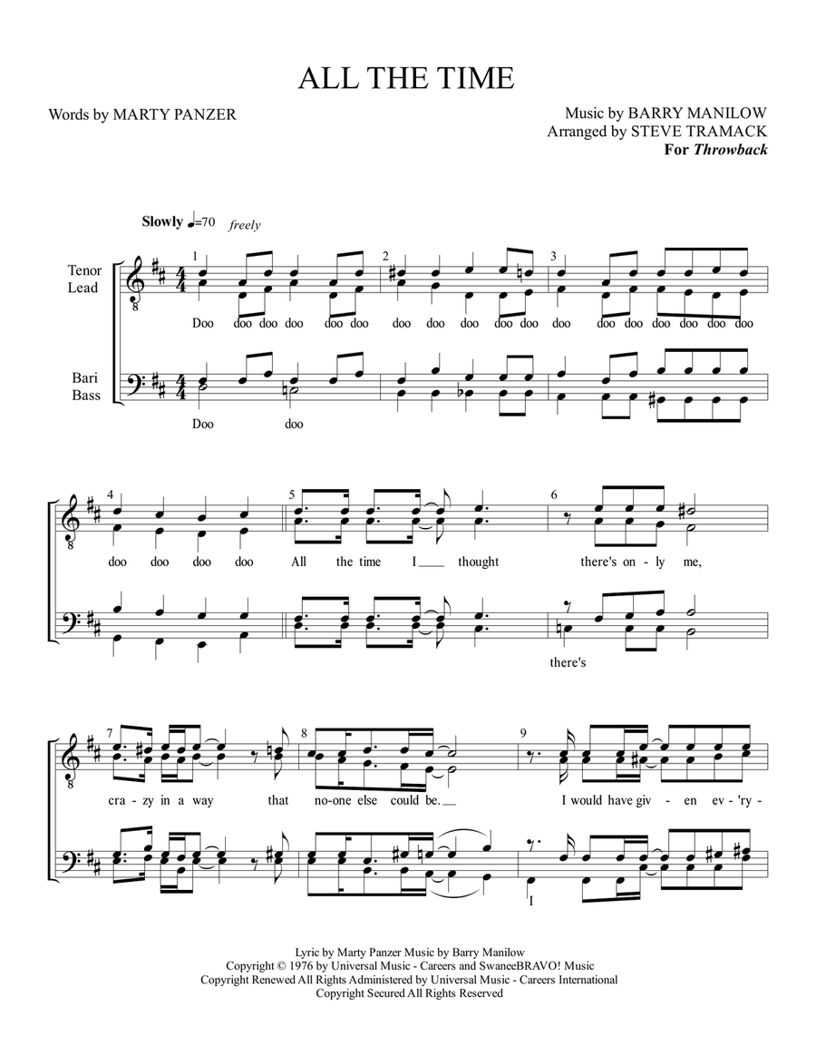 All The Time TTBB scores gallery preview page 1