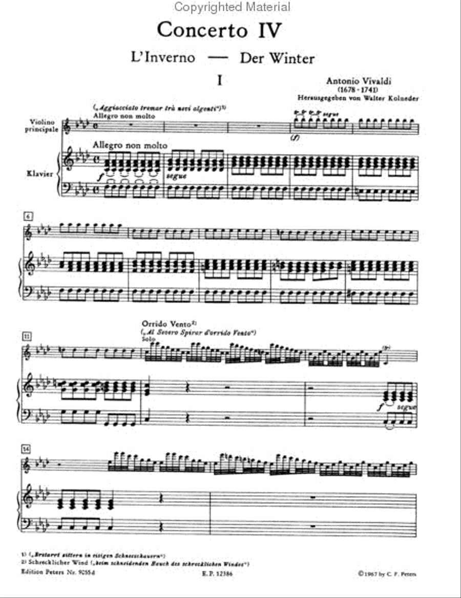 Violin Concerto in F minor Op. 8 No. 4 Winter (Edition for Violin and Piano) Violin Solo scores gallery preview page 3