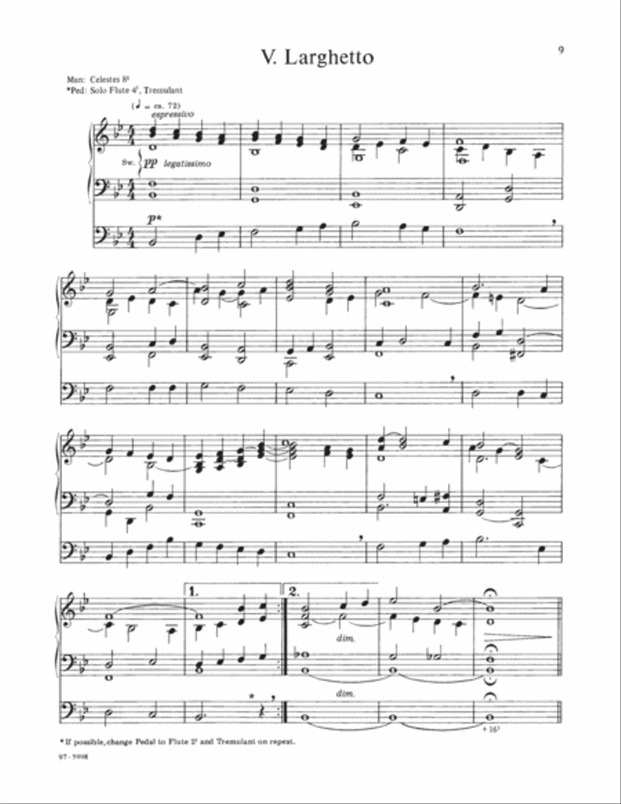 Partita on Duke Street (Callahan) Organ scores gallery preview page 5
