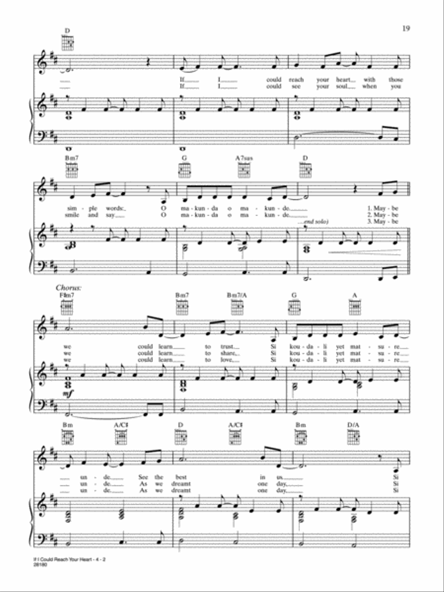 If I Could Reach Your Heart (from Cirque Du Soleil: Ka) Piano, Vocal, Guitar scores gallery preview page 2