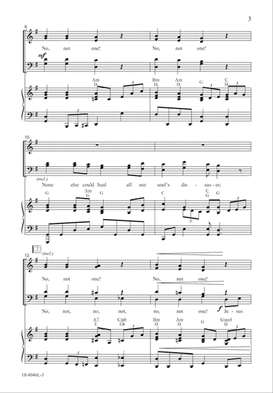 No, Not One No, Not One 4-Part scores gallery preview page 3