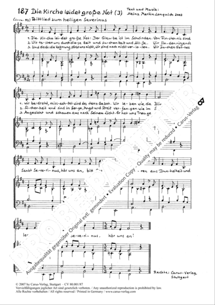 Die Kirche leidet große Not Score scores gallery preview page 2