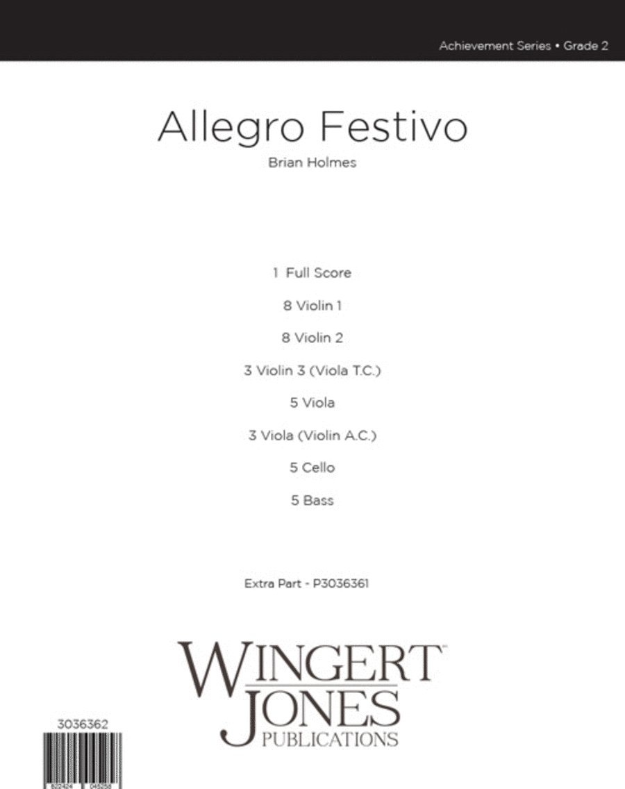 Allegro Festivo (Score) String Orchestra scores gallery preview page 1