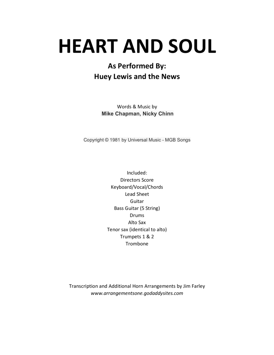 Heart And Soul Tenor Saxophone scores gallery preview page 1
