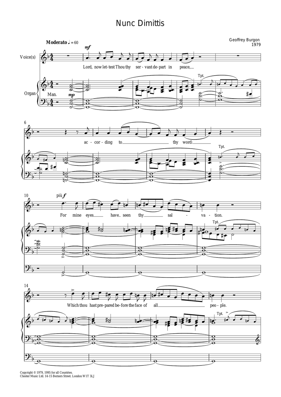 Nunc Dimittis (theme from Tinker, Tailor, Soldier, Spy)