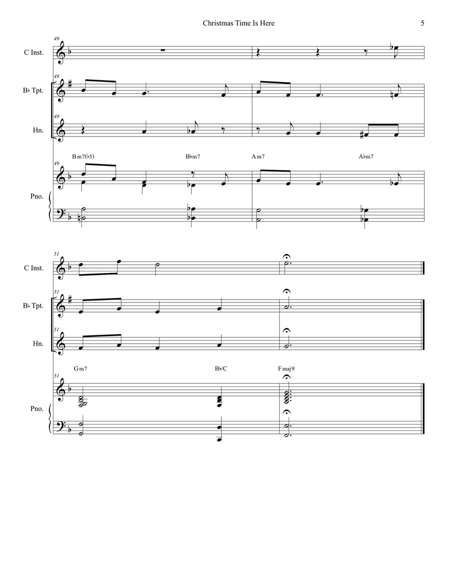 Christmas Time Is Here Brass Duet scores gallery preview page 5