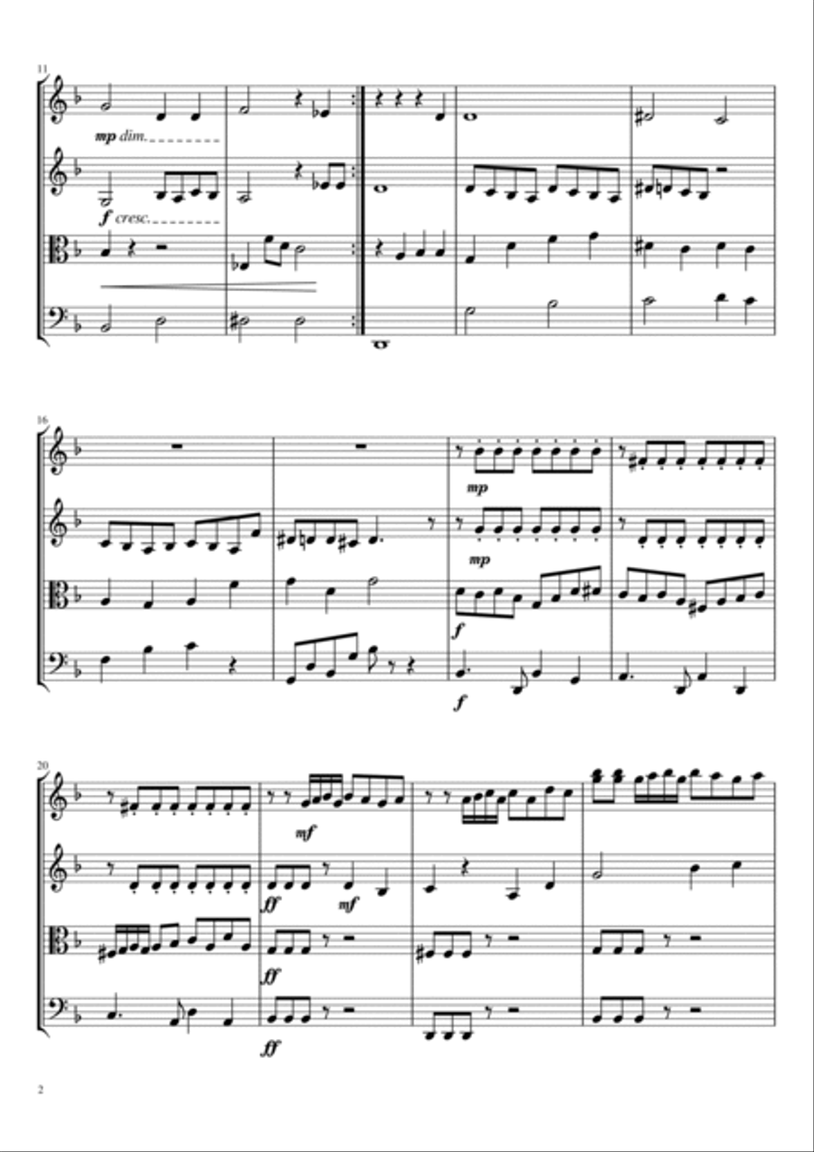 String Quartet - Rare String Quartet scores gallery preview page 2