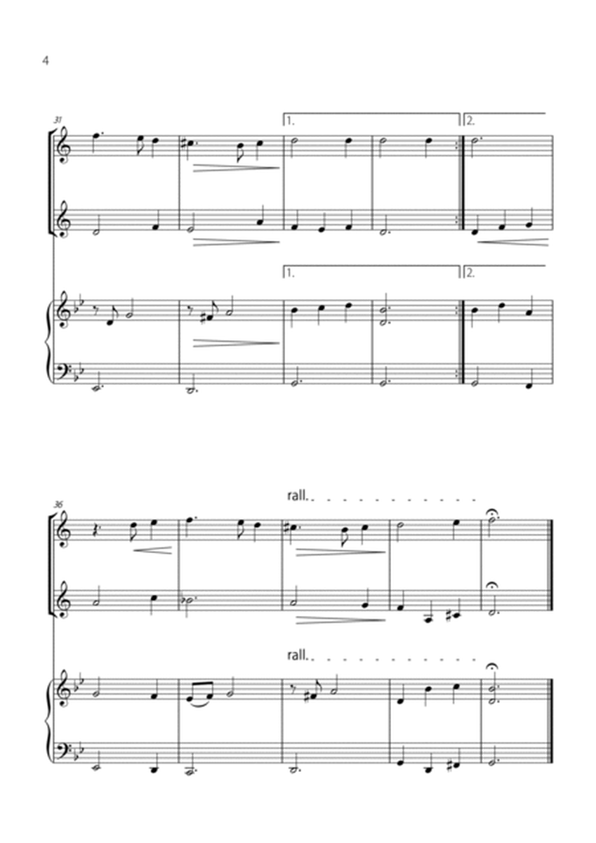 "Green Sleeves" - Beautiful easy version for HORN in F DUET with PIANO image number null