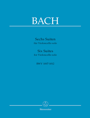 Book cover for Six Suites for Solo Violoncello BWV 1007-1012