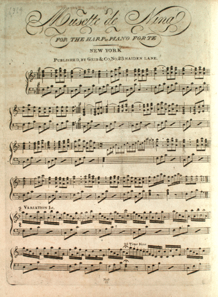 Musette de Nina for the Harp or Piano Forte