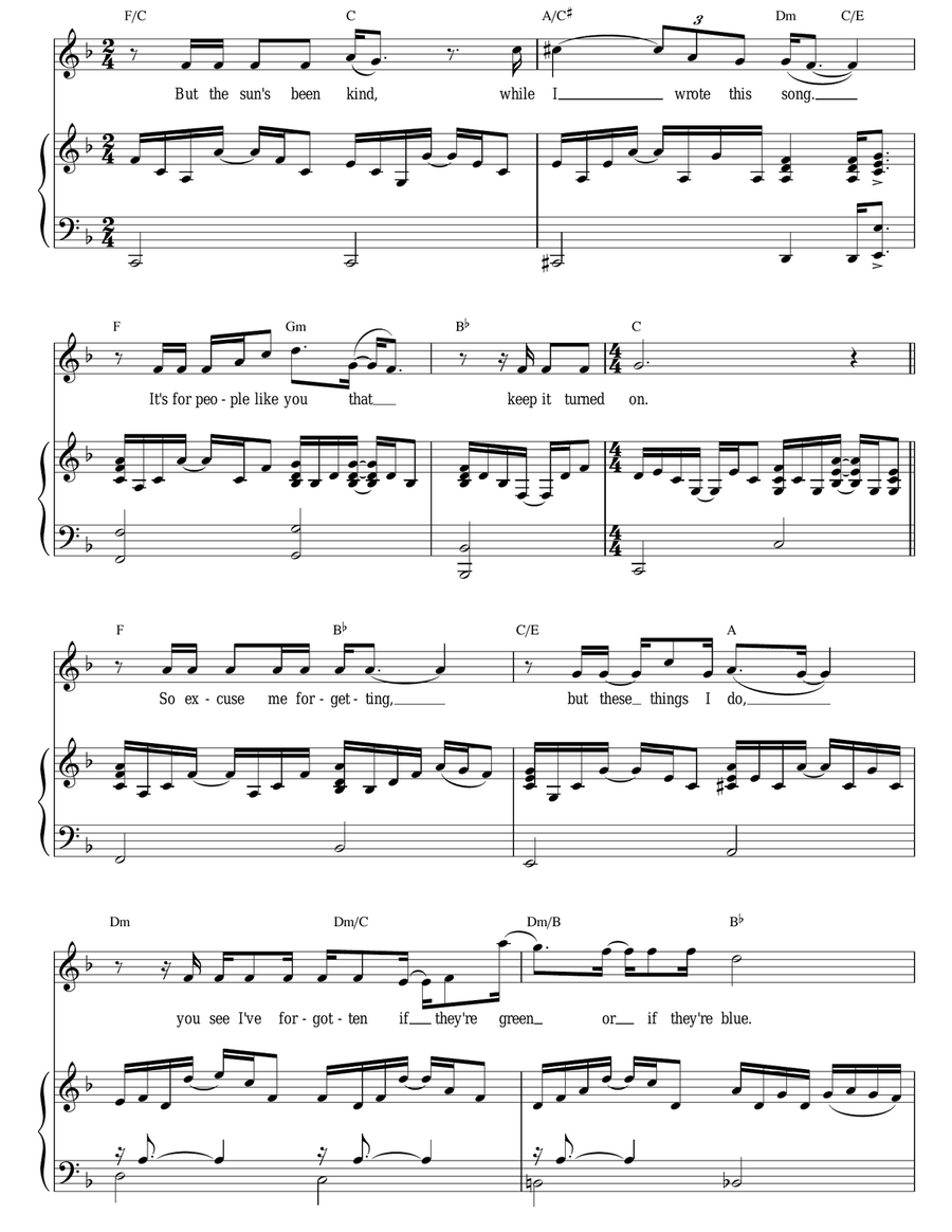 Your Song (from Moulin Rouge) Piano, Vocal scores gallery preview page 3
