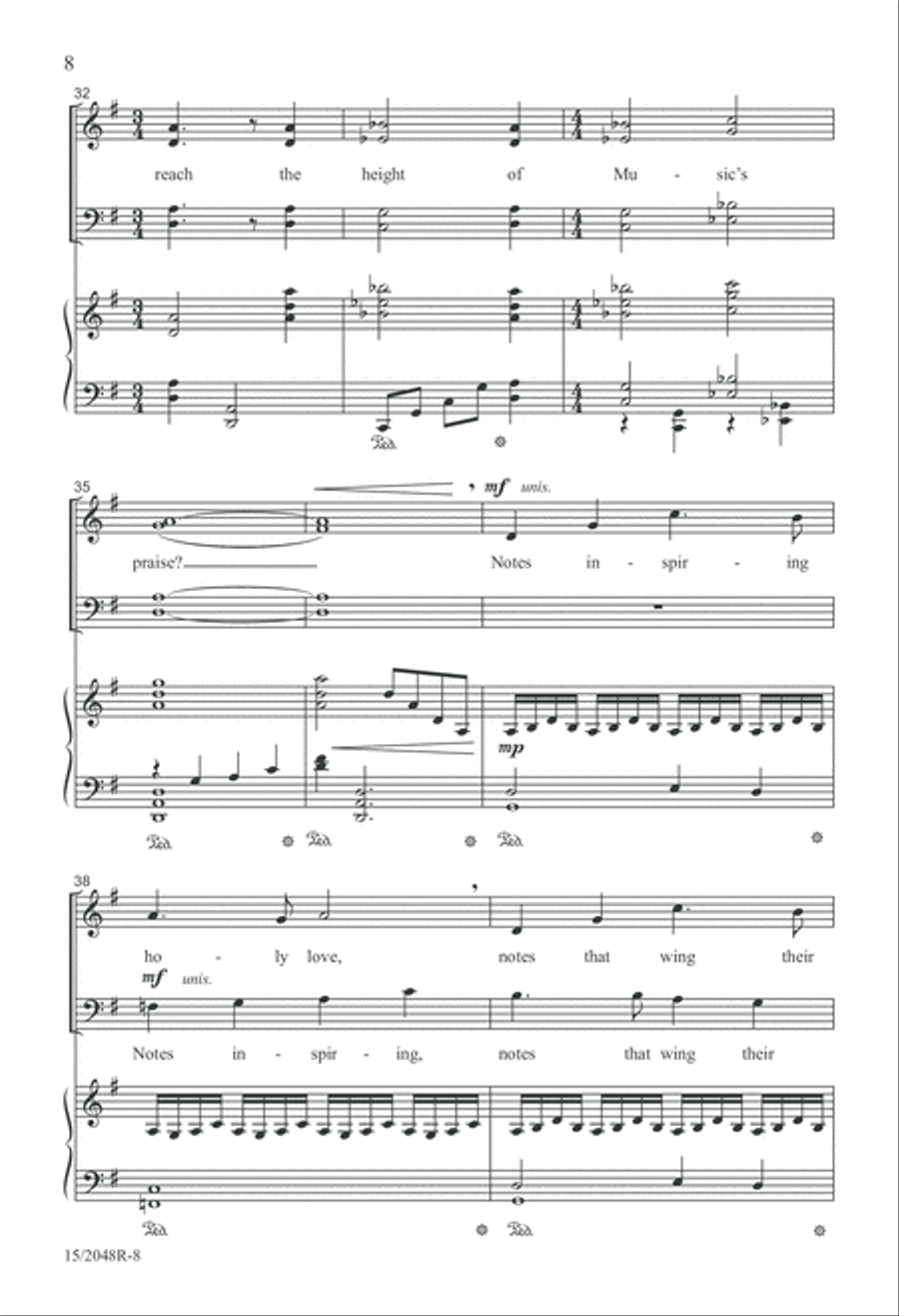 And Music Shall Untune the Sky 4-Part scores gallery preview page 8