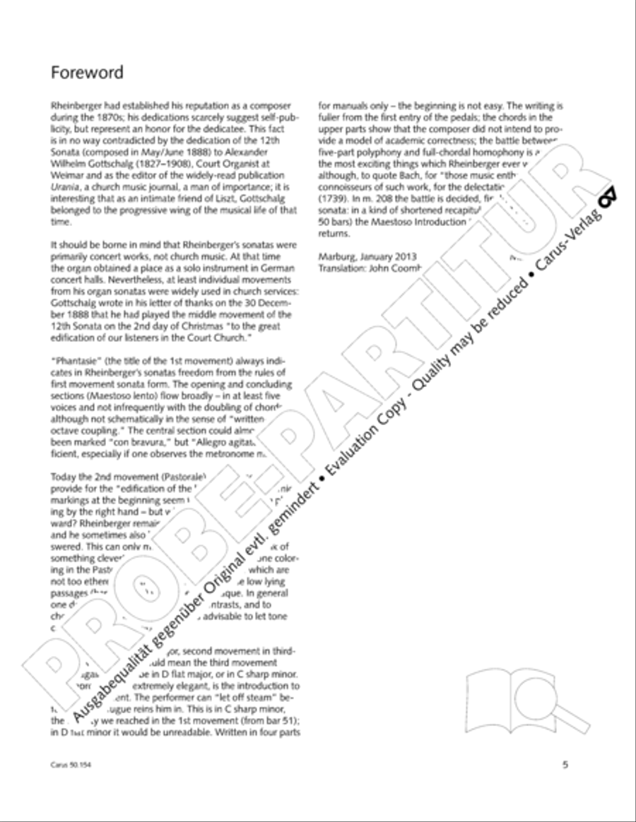 Organ Sonata No. 12 in D flat major Organ Solo scores gallery preview page 6