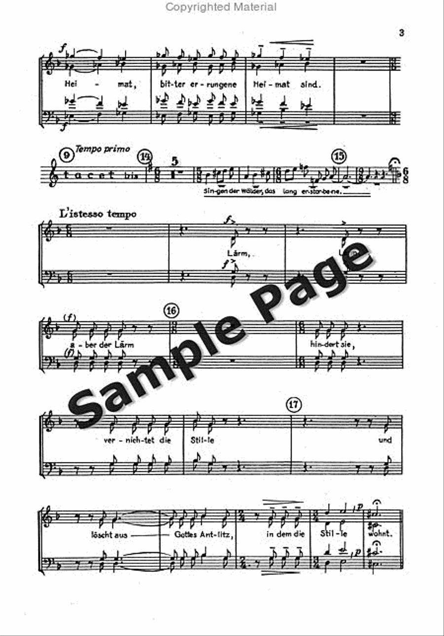 Von Der Unruhe Des Menschen Reduct 4-Part scores gallery preview page 4