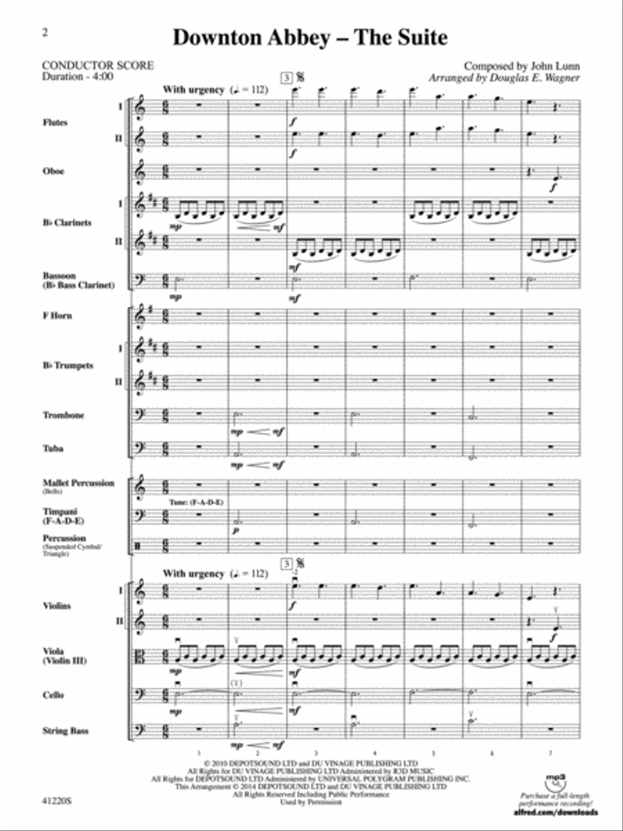 Downton Abbey – The Suite: Score Full Orchestra scores gallery preview page 2