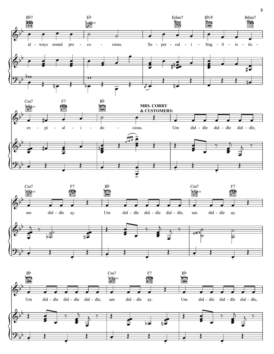 Supercalifragilisticexpialidocious (from Mary Poppins) Guitar scores gallery preview page 3