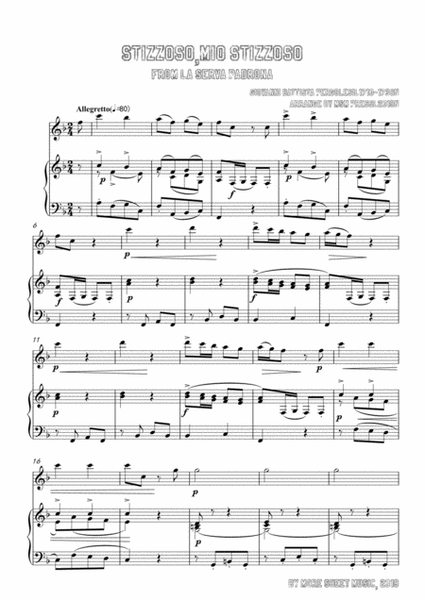 Pergolesi-Stizzoso,mio stizzoso,for Flute and Piano image number null