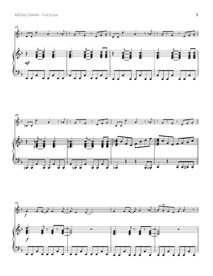 MEGALOVANIA (from UNDERTALE) (for Solo Violin with Piano Accompaniment) Violin Solo scores gallery preview page 4