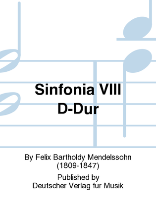 Book cover for Sinfonia VIII in D major MWV N 8
