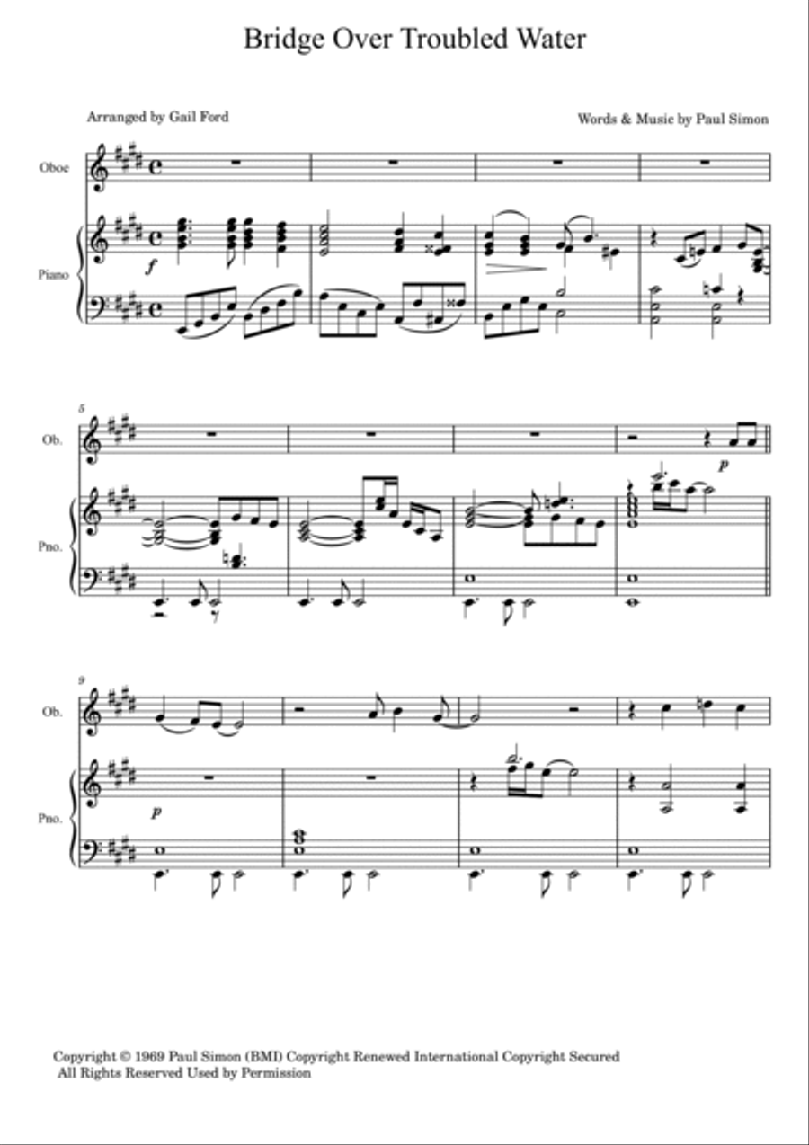 Bridge Over Troubled Water Piano scores gallery preview page 2