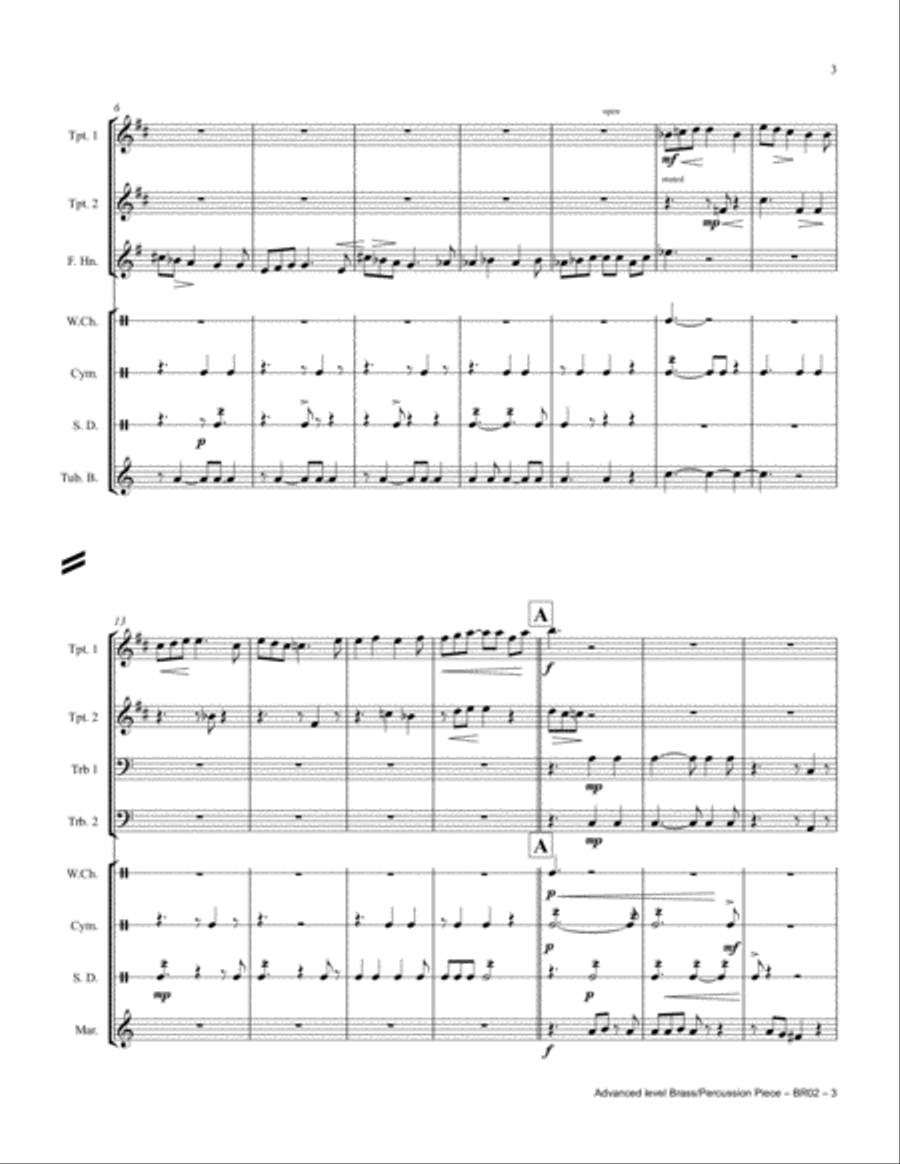 Brass Quintet & Percussion Ensemble Piece Percussion Ensemble scores gallery preview page 5