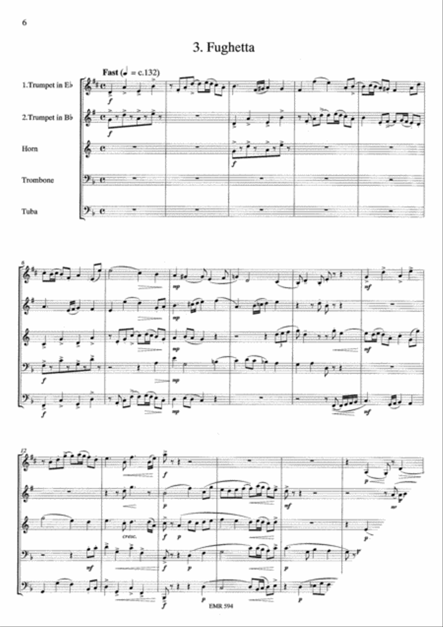 Brass Quintet No. 4 Brass Quintet scores gallery preview page 12
