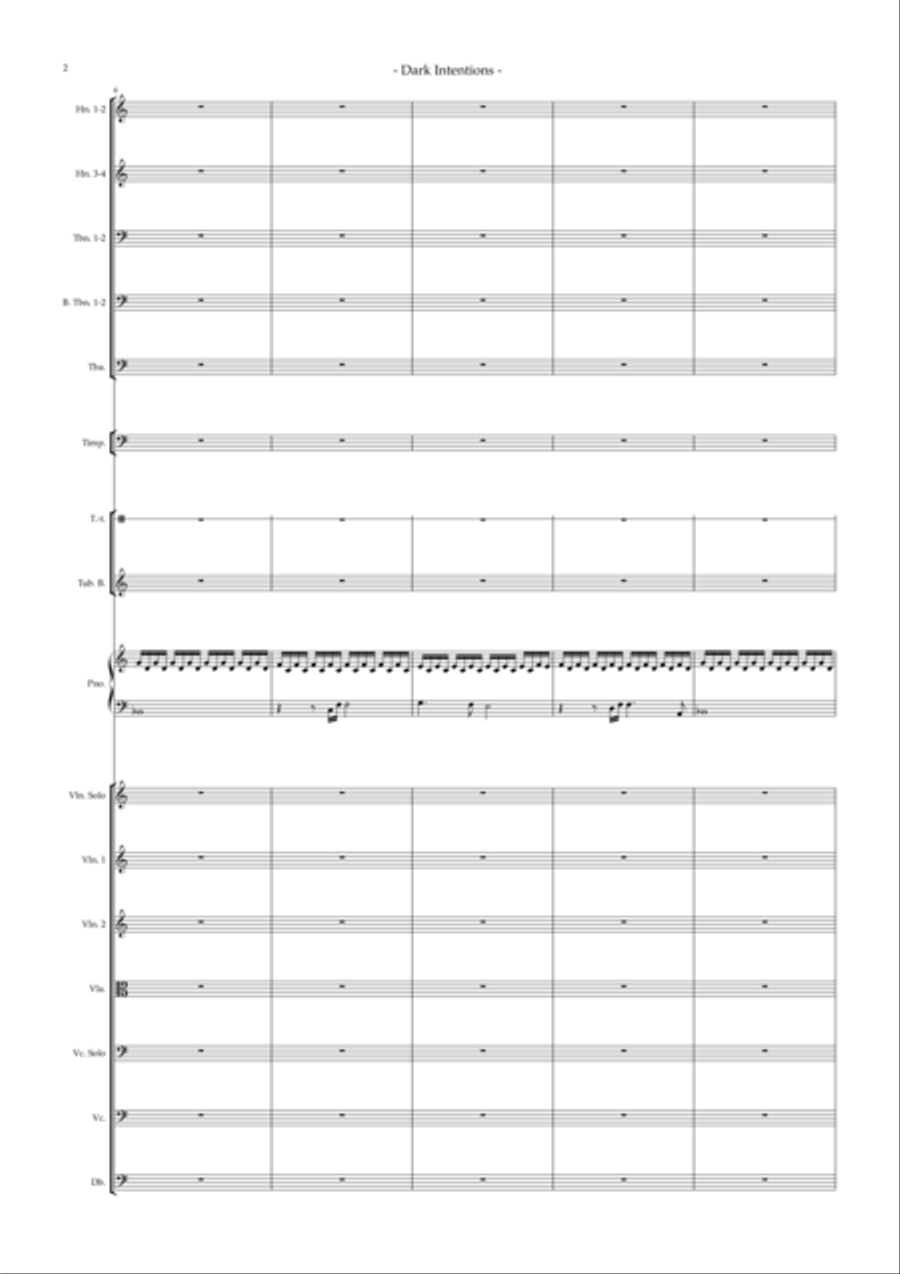 Dark Intentions Full Orchestra scores gallery preview page 2