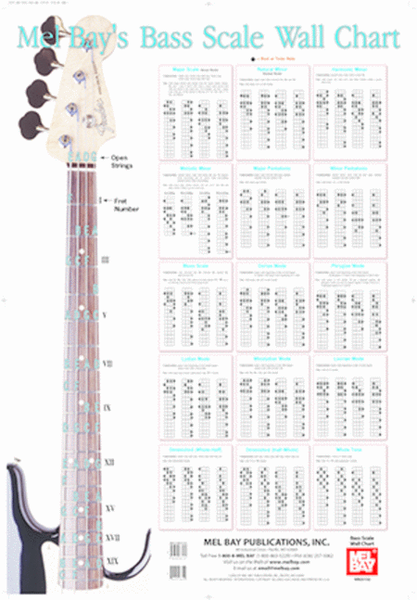 Bass Scales Wall Chart