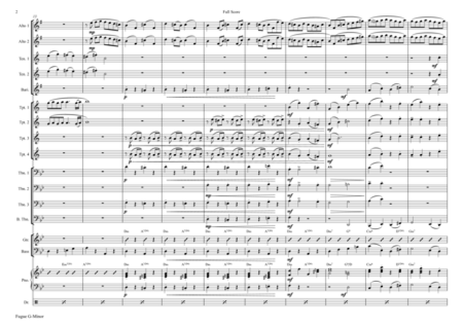 Fugue G Minor - Called "the little" - BWV 578 - Swing - Big Band - Score Only