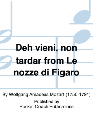 Book cover for Deh vieni, non tardar from Le nozze di Figaro