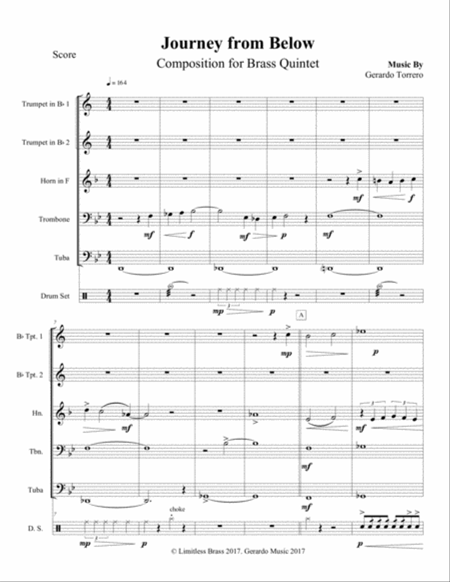 Journey from Below Brass Ensemble scores gallery preview page 2