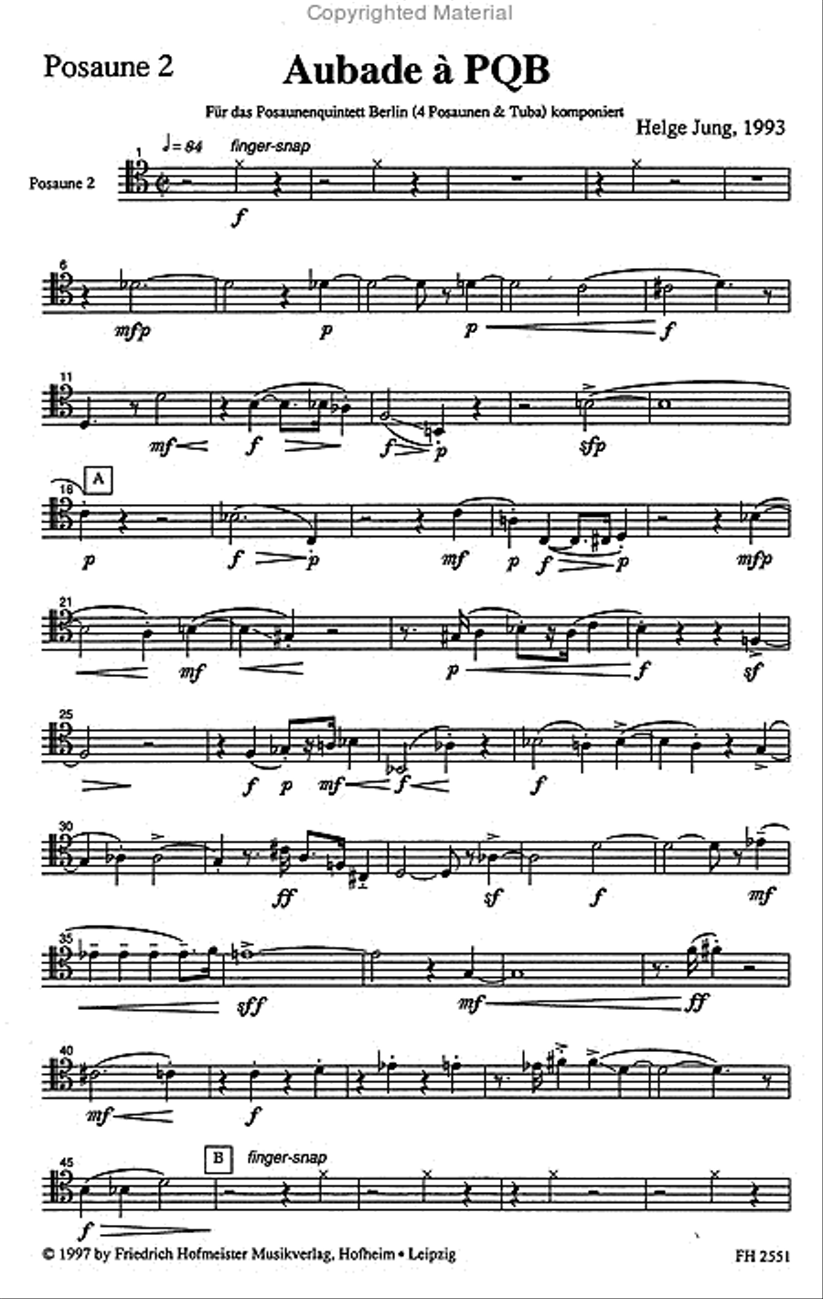 Aubade / Stimmensatz Aubade / Stimmensatz Trombone scores gallery preview page 2