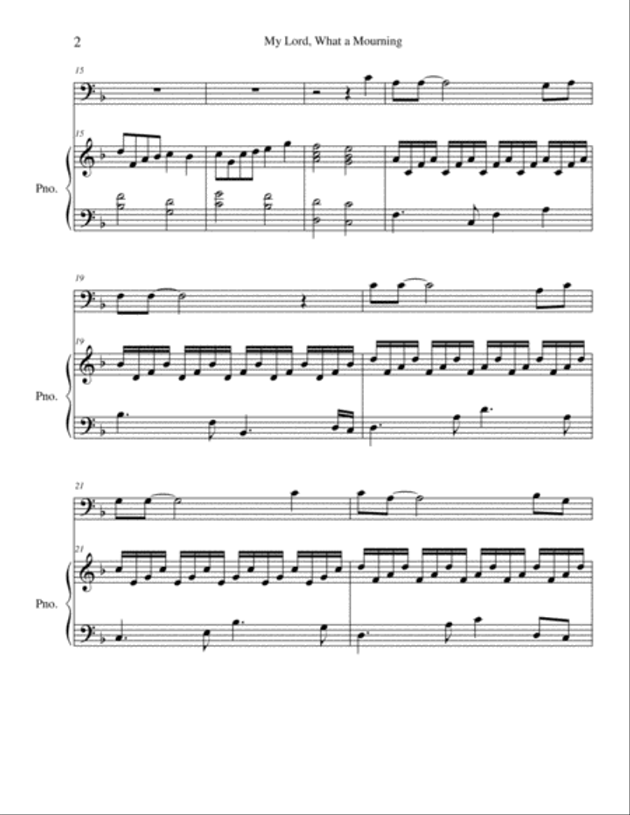 My Lord, What a Mourning Bassoon scores gallery preview page 2