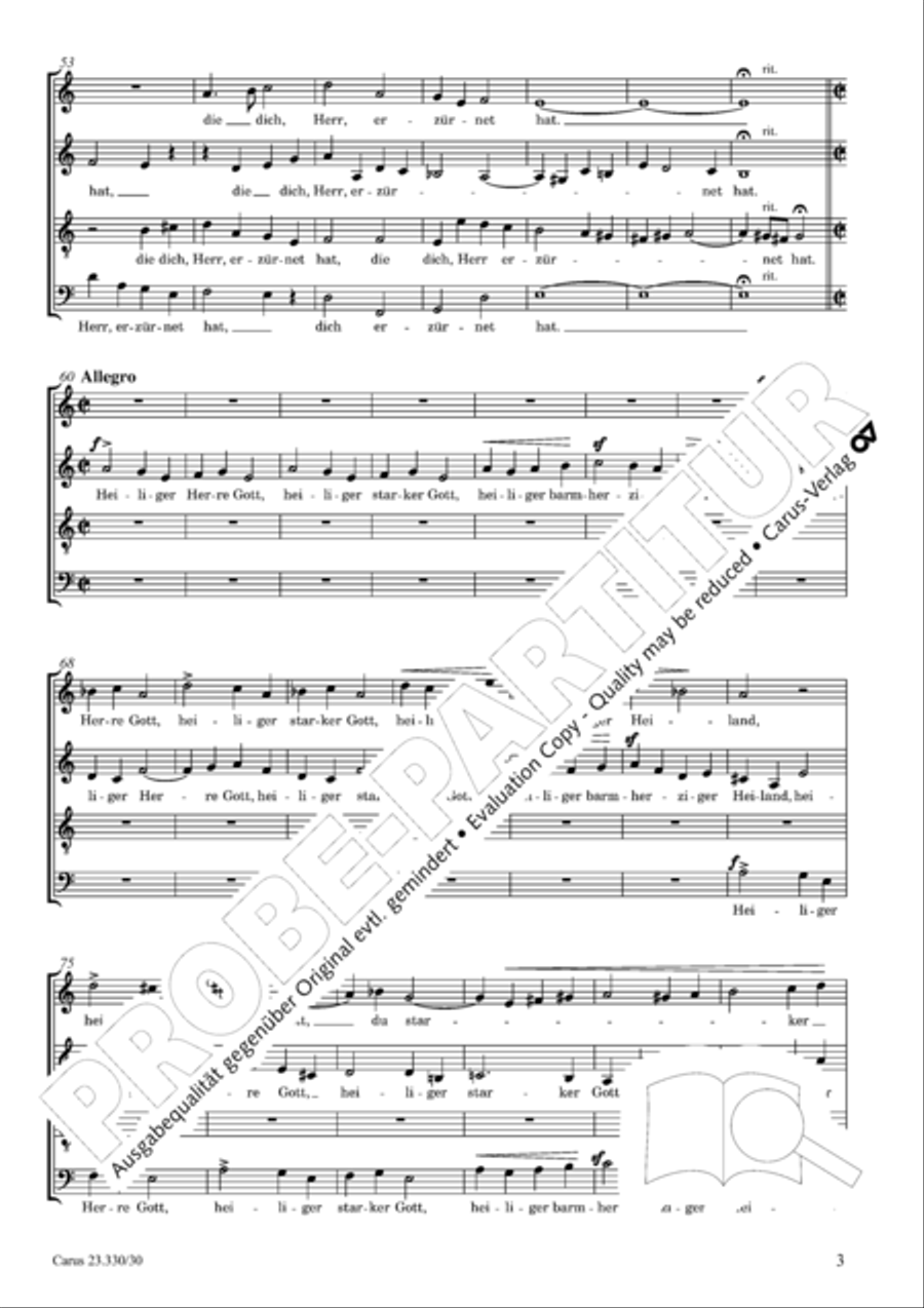 Even in the midst of life (Mitten wir im Leben sind) 4-Part scores gallery preview page 4
