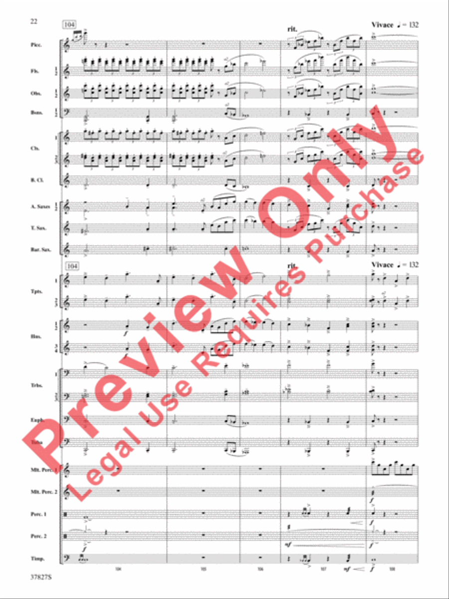The Winged Stallion Concert Band scores gallery preview page 23