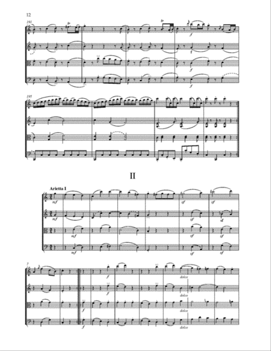String Quartet in C Major, Op. 33, No. 1 String Quartet scores gallery preview page 4
