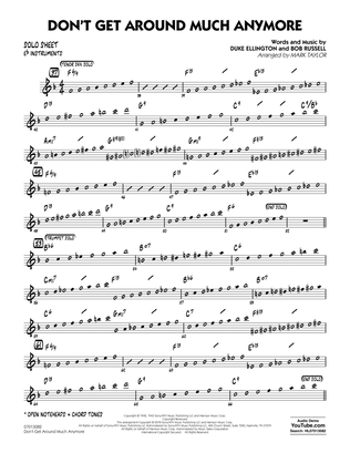 Don't Get Around Much Anymore - Eb Solo Sheet