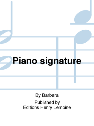 Piano signature
